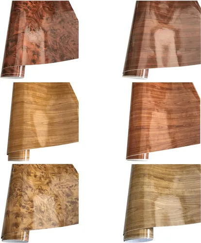 Vista 3 de Queenbox - Vinilo autoadhesivo para interior de automóvil, 3.9 x 59.8 in (10 x 152 cm), diseño de grano de madera, adhesivo sin burbujas Grano