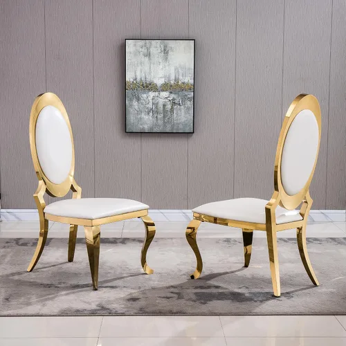 Vista 6 de Juego de mesa de comedor moderno de mármol para 6, sillas de mesa de cocina, juego de 7 piezas con mesa de comedor de imitación de mármol blanco