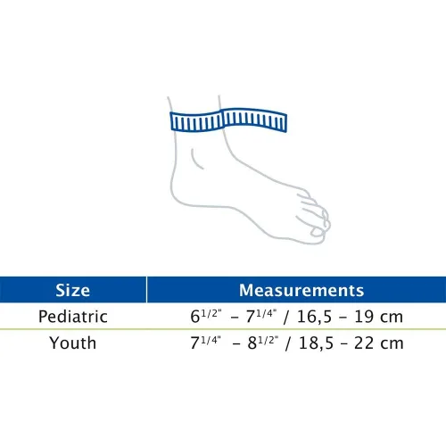 Vista 3 de Actimove Tobillera para niños Manga de compresión pediátrica sin cordones para esguince de tobillo, tendinitis de Aquiles, fascitis plantar y pie