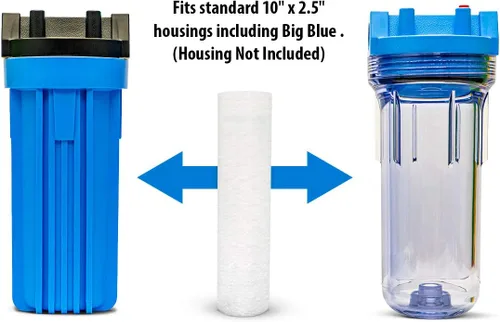Vista 6 de Harrington HVV1-10N Cartucho de repuesto de filtro de agua de sedimentos prémium de 1 micrón, 10 x 2.5 pulgadas, fabricado en Estados Unidos