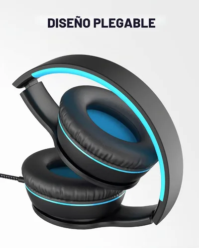 Vista 4 de ELECDER i45 - Auriculares para niños con cable para la escuela, color negro