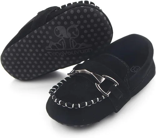Vista 3 de Zapatos Oxford de piel sintética para niños y niñas, adecuados para gatear, vestido de boda, fiestas de cumpleaños y cualquier ocasión