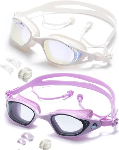Vista 9 de Swim Goggles Anti-Fog UV Protection Leak-Proof Swimming Goggles for Men Women Teens Adults Pool Swim Glasses