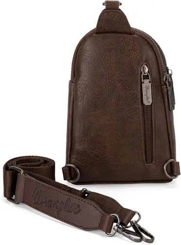 Vista 3 de Wrangler Bolso bandolera para mujer con correa desmontable, café (A-Coffee), Moda