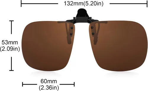 Vista 2 de JM - Gafas de sol polarizadas con clip sin marco para gafas de prescripción
