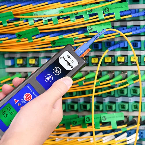 Vista 8 de ORIENTEK TFI-40 Identificador de fibra óptica Todo-en-uno Chuck Live con 10mw VFL 800nm-1700nm Detector de fibra Identificador de tráfico OFI
