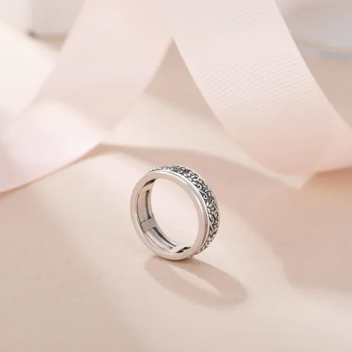 Vista 13 de YAFEINI Anillo giratorio de plata de ley para mujer, nudo celta, girasol, margarita, corazón, árbol de la vida, joyería de regalo para mujeres