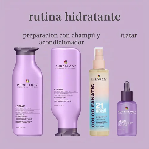Vista 6 de Pureology Hydrate Shampoo – Moisturizes & Nourishes Dry Hair, Sulfate-Free