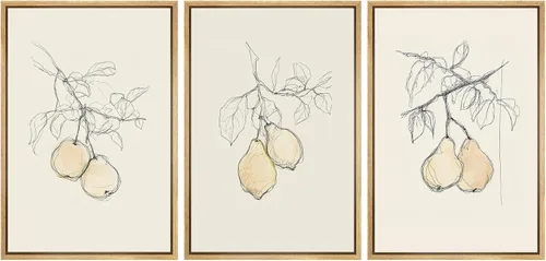 Vista 78 de MUDECOR Lienzo enmarcado para pared, juego de arte de acuarela pastel, bosque de pinos, naturaleza silvestre, ilustraciones modernas, decorativas