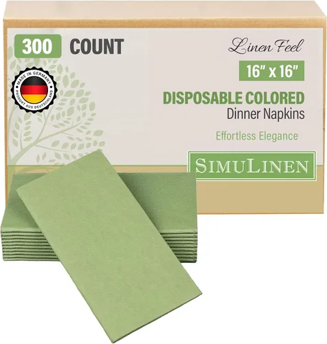 Vista 40 de SimuLinen Servilletas de Papel Desechables con Sensación de Lino Rosa Antiguo Rosa Empolvado – Servilletas de Cena de Boda Tipo Tela, Papel de Lujo