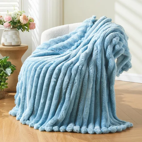 Vista 57 de NEWCOSPLAY Manta de Tiro Súper Suave Aqua Franela Sedosa Premium Forro Polar Jacquard Acanalado 3D Ligero Manta de Cama Uso en Todas las Estaciones
