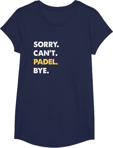 Vista 26 de Sorry Can't Padel Bye Funny Camiseta de Padel, Negro