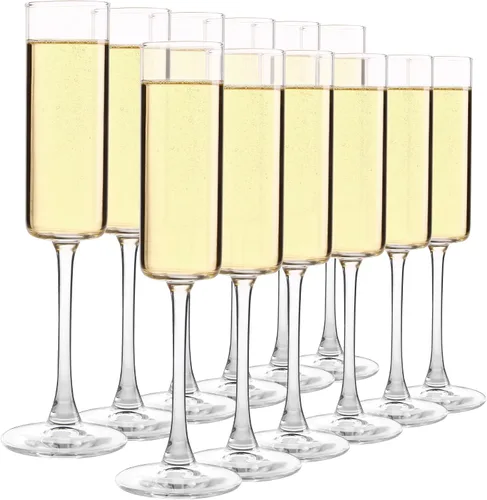 Vista 8 de [Usado] Juego de 6 copas de vino cuadradas elegantes, 9.5 onzas Copas de vino tinto multiusos para cumpleaños, bodas, fiestas, transparentes