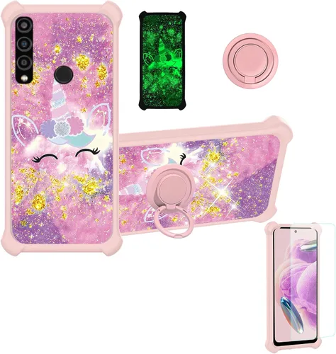 Vista 47 de jioeuinly JSF-DJS - Funda compatible con Nothing Phone 2a con protector de pantalla de vidrio templado, policarbonato duro + silicona suave, soporte