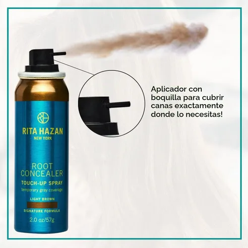 Vista 5 de Rita Hazan - Espray para retocar raíces y cubrir canas, color rubio, 2 onzas