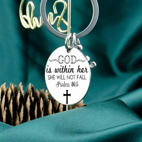Vista 6 de Regalos navideños para adultos, mujeres, llavero cristiano inspirador religioso con versículo bíblico para hija, amiga, hermana, adolescente