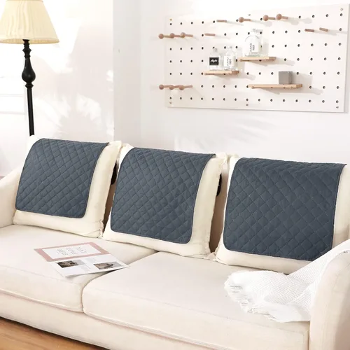 Vista 8 de Moukeren Protector de reposacabezas reclinable, 3 piezas, para silla reclinable, fundas de sofá, silla, protector de cabeza para muebles de sofá