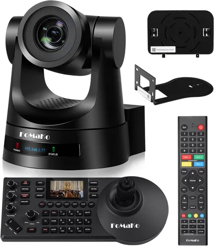 Vista 13 de FoMaKo Cámara PTZ HDMI, Seguimiento Automático AI Gen 3, Zoom Óptico 20x, Colores Fieles a la Vida, PoE, Cámara PTZ HDMI para Servicios de Iglesia