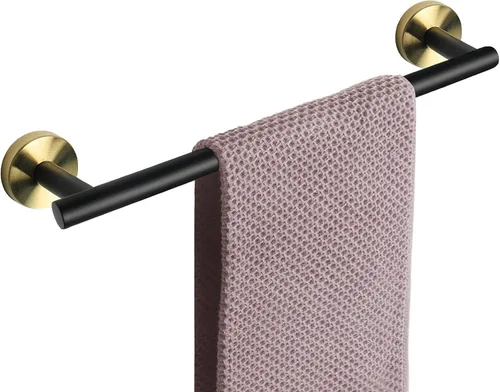 Vista 30 de NearMoon - Barra para toallas de baño, accesorios de baño de acero inoxidable, para toalla de ducha para baño, soporte de toalla montado en la pared