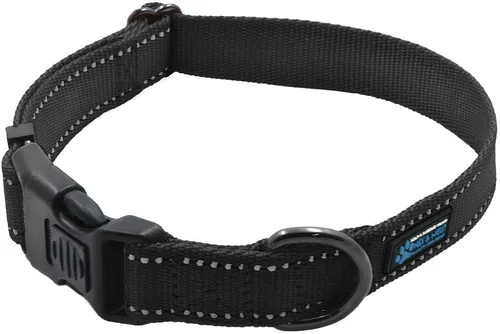 Vista 19 de Max and Neo NEO - Collar reflectante con hebilla de nailon para perro, donamos un collar a un rescate de perros por cada collar vendido (XS, negro)
