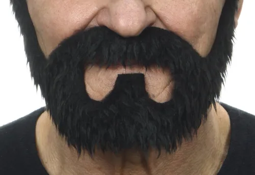 Vista 76 de Mustaches Self-Adhesive Stick On Fake Handlebar for Adults Negro
