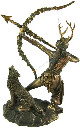 Vista 2 de Pacific Giftware Misterios a la luz de la luna Diosa griega de bronce del desierto Estatua de Artemisa
