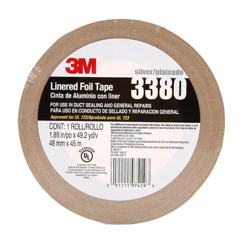 Vista 2 de 3M 3380 – Cinta de aluminio 3380 plateada (múltiples tamaños), 1
