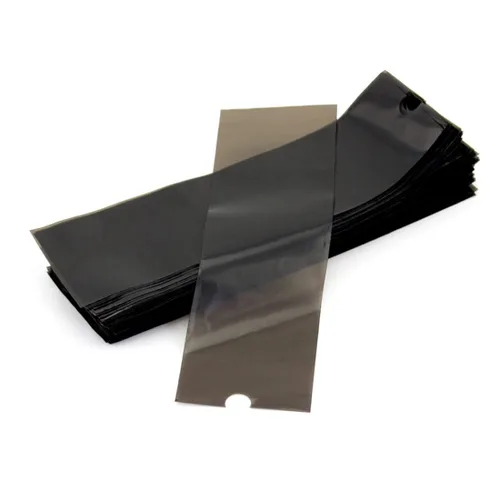 Vista 2 de KingWei - 200 fundas desechables para bolígrafos de máquina, tamaño de 1.8 x 4.7 pulgadas, fundas de agarre de mano (negro)