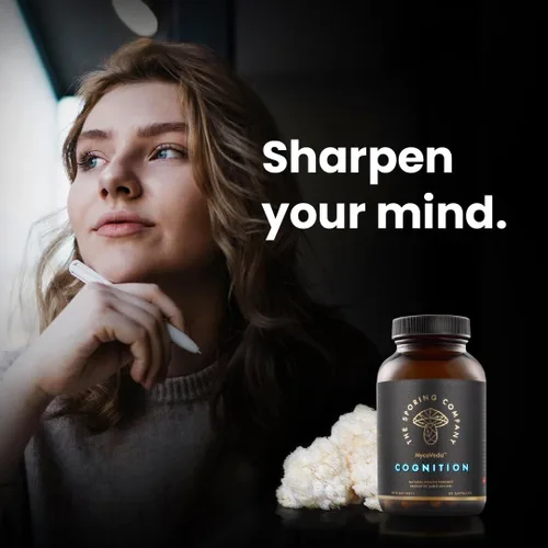 Vista 4 de Mycoveda Cognition Lions Mane Hongo, Bacopa Monnieri Suplemento natural para una mejor cognición y concentración