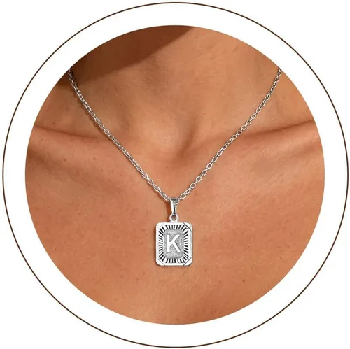Vista 9 de U7 Initial Necklaces for Women a. Oro