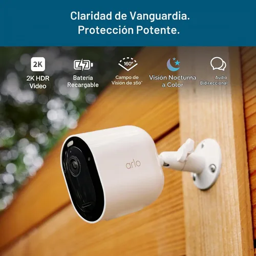 Vista 5 de Cámara de seguridad Arlo Pro 2K HDR (6ª generación, lanzamiento 2025) 2 cámaras + 2 paneles solares + 6 meses de plan Secure Plus - Cámara
