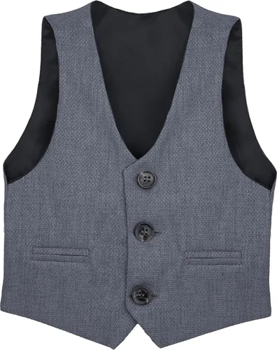 Vista 7 de Lilax Traje formal para niños de 4 piezas, chaleco, pantalones y corbata