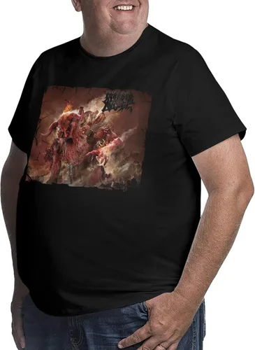 Vista 2 de GisjYoHlo Man Fat Man T Shirt Oversized Short Sleeve Cool Cotton Shirts Summer Tee