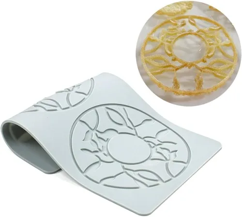 Vista 22 de Moldes de silicona de hojas huecas, moldes de chocolate con forma de corazón, geometría, molde de silicona 3D, molde de hojas de caramelo