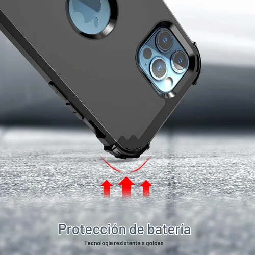 Vista 7 de IDweel Funda para iPhone 12 Pro Max con protector de pantalla de vidrio templado, híbrido 3 en 1, a prueba de golpes, delgada, resistente, cubierta