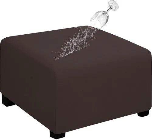 Vista 44 de Easy-Going Funda para Otomán Elástica 100% Doble Impermeable Rectangular Plegable Taburete de Almacenamiento Protector de Muebles Funda Suave