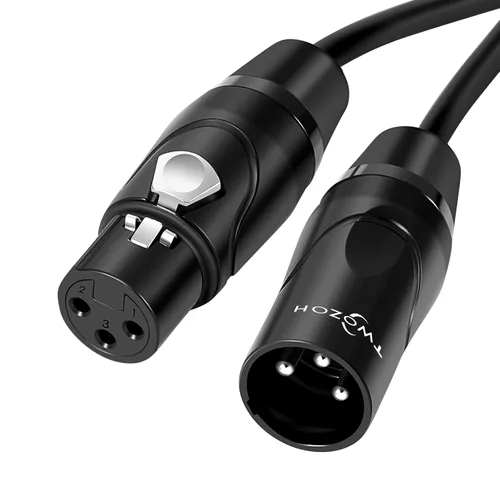 Vista 7 de Twozoh Cables XLR de 6.6 pies, XLR macho a hembra equilibrado 3 PIN XLR cable de micrófono (profesional/HiFi)