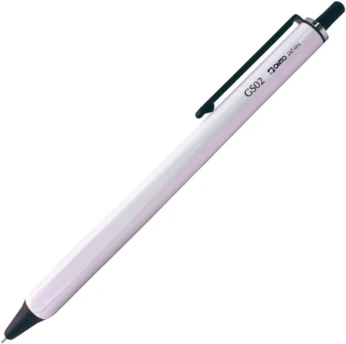 Vista 9 de Bolígrafo de gel OHTO GS02, punta retráctil de aguja de 0.5mm de punta fina, cañón negro, tinta de gel negra de secado ultrarrápido, cuerpo híbrido