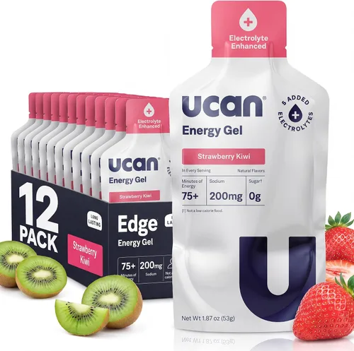 Vista 7 de UCAN Gel energético + electrolitos Cereza Sin azúcar Paquete de 12