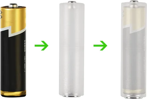 Vista 5 de 10 unids AAA a AA convertidor AAA a AA adaptador de batería AAA a AA convertidor de batería titular AAA a AA adaptador para AAA a AA batería