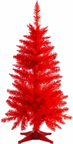 Vista 11 de Mini Árbol de Navidad de 3 pies artificial de escritorio para la decoración de Navidad y Halloween con 160 puntas de ramas, negro