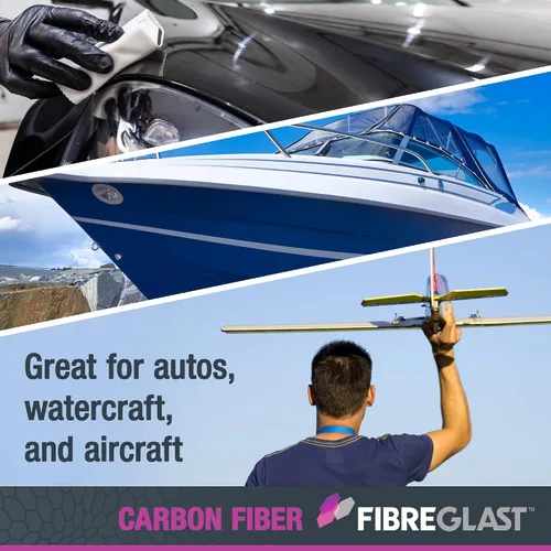 Vista 4 de Fibre Glast Tapete de tela de fibra de carbono, tela de grafito aerodinámico ligero de alta resistencia para automóviles, aeroespaciales