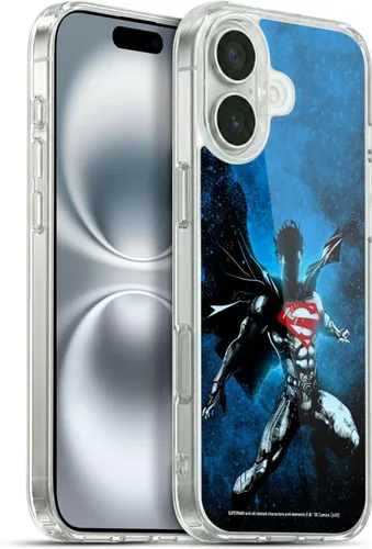 Vista 23 de Head Case Designs Officially Licensed Superman DC Comics Collage 80th Anniversary Gel Case [Military Grade Protection] Compatible with Apple iPhone