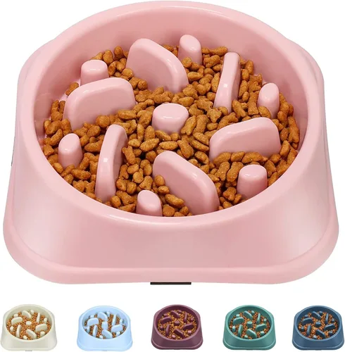 Vista 8 de UPSKY Cuenco de alimentación lenta para perros pequeños con rompecabezas - Antideslizante, antihinchazón, antiasfixia
