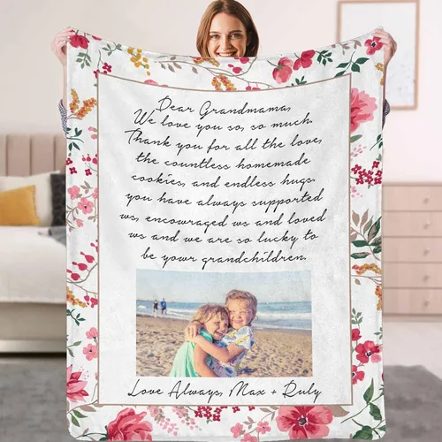 Vista 15 de YESCUSTOM Manta personalizada de collage de fotos para mejor amiga o mejor amiga, mantas con imagen personalizada con texto en inglés "To My