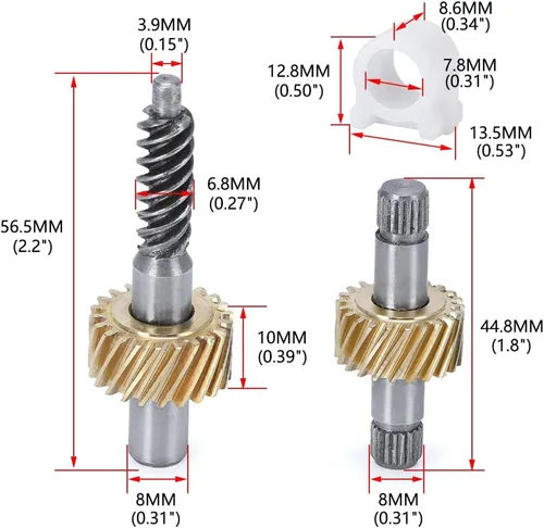 Vista 2 de Kit de reparación de engranajes de motor de cierre superior convertible compatible con BMW 2000-2010 E36 E46 E64 323Ci 325Ci 330Ci 645Ci 650i M3 M6