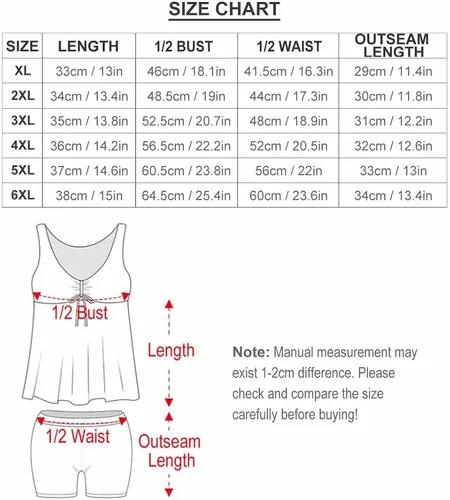 Vista 6 de Apfopard Womens Plus Size Printed Tankini Sets Crop Tank Top and Boyshort Two Piece Swimsuits Swimwear Boy Shorts 2023 High