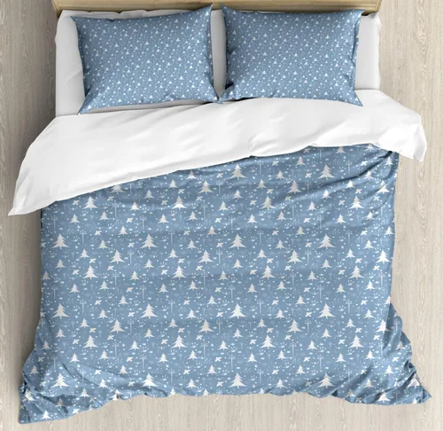 Vista 20 de Ambesonne Cartoon Duvet Cover Set, Pastel Animals Pattern Dragonflies Beetle Ladybug Earth Worm Spring, Decorative 3 Piece Bedding Set with 2 Pillow