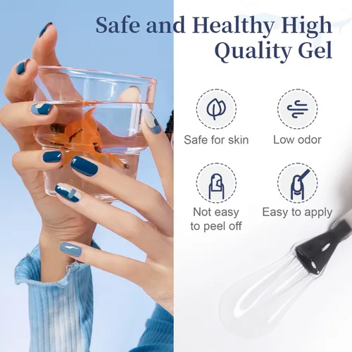 Vista 6 de JODSONE 4 botellas de 15 ml de deshidratador de uñas, primer de uñas, capa base, capa superior, larga duración y fácil de aplicar, botella grande
