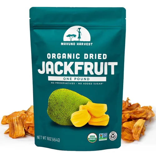Vista 33 de Mavuno Harvest Paquete variado de frutas secas orgánicas, mango seco, papaya, piña, plátano, yaca y mezcla tropical, saludable, vegano, sin azúcar